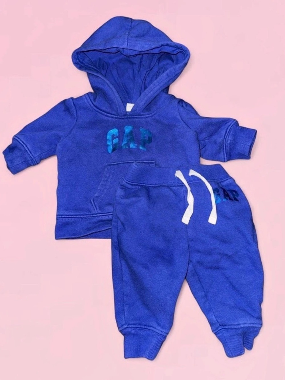 Gap Baby & Toddler Logo Hoodie and Jogger Set Blue